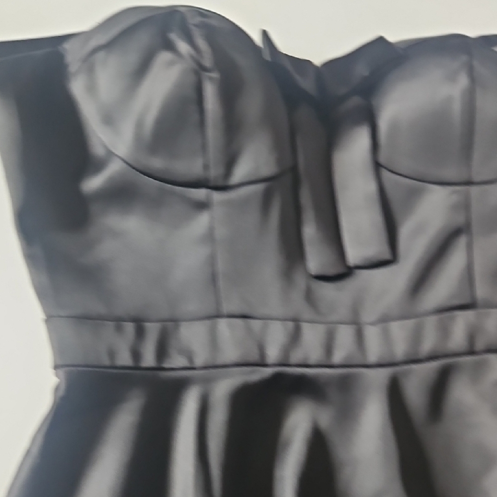 Forever 21 Black Satin Mini Dress - Picture 5 of 11